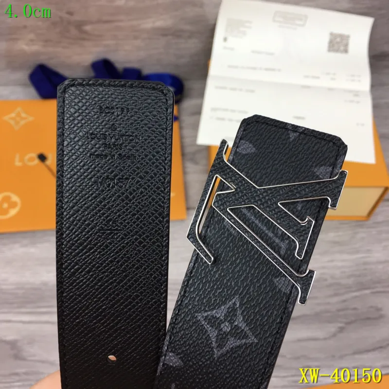 Mens 2019 Louis Vuitton AAA+ leather Belts W4.0cm #9124423 Mens 2019 Louis Vuitton AAA+ leather Belts W4.0cm #9124423