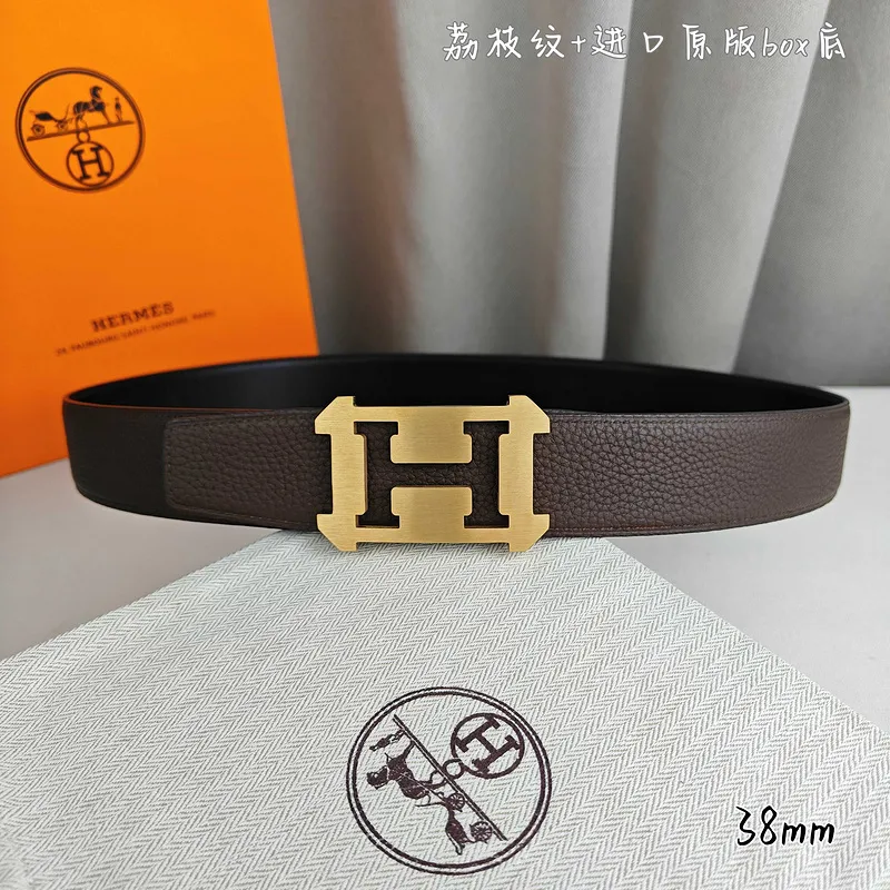 Hermes AAA+ Belts Luxury Design Fashion Original leather  Genuine packaging width:3.8cm #A53976