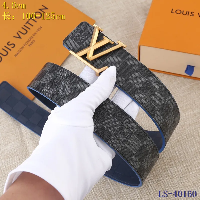 Mens Louis Vuitton AAA+ reversible Leather Belts W4cm #9129990