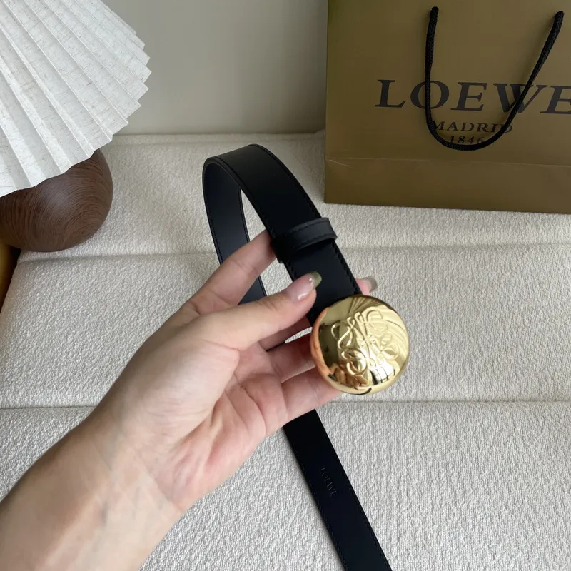 Loewe Leather Belts Luxury Design Fashion Original leather Genuine packaging width:3.2cm #A54001