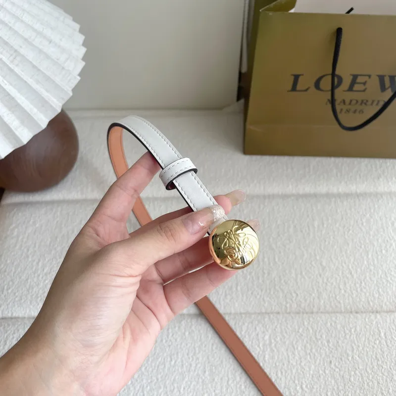 Loewe Leather Belts Luxury Design Fashion Original leather Genuine packaging width:1.5cm #A53999