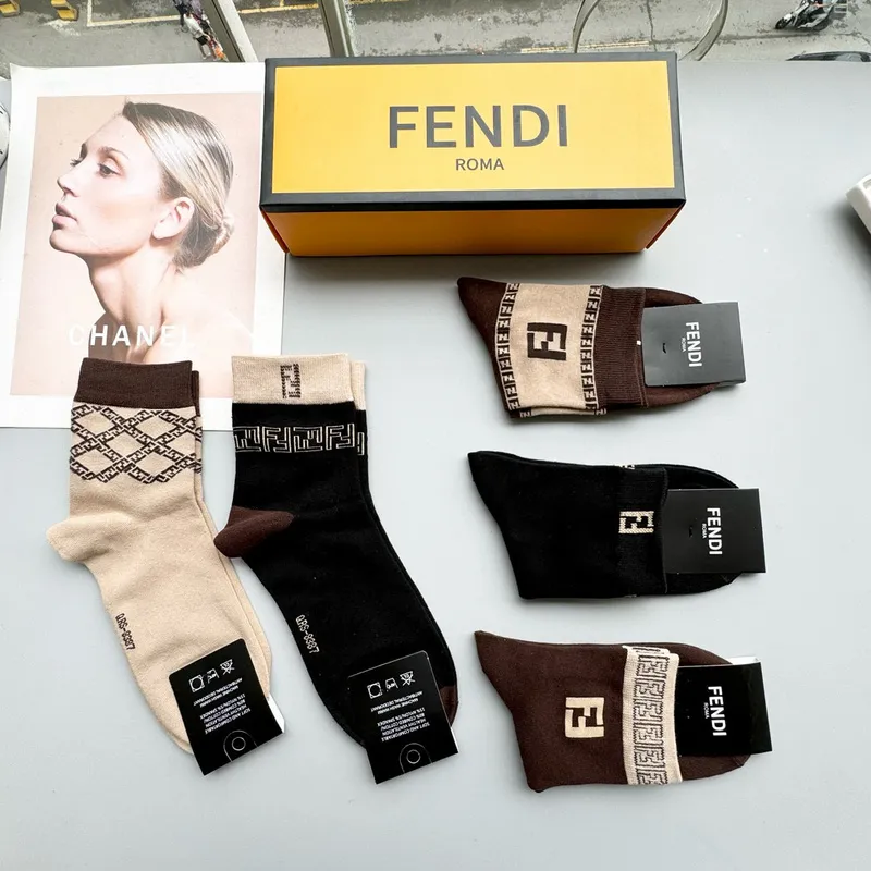 Fendi socks Five pairs per box #A51563