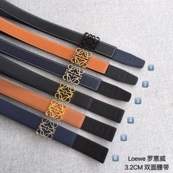 Loewe Leather Belts Luxury Design Fashion Original leather Genuine packaging width:3.2cm #A54000