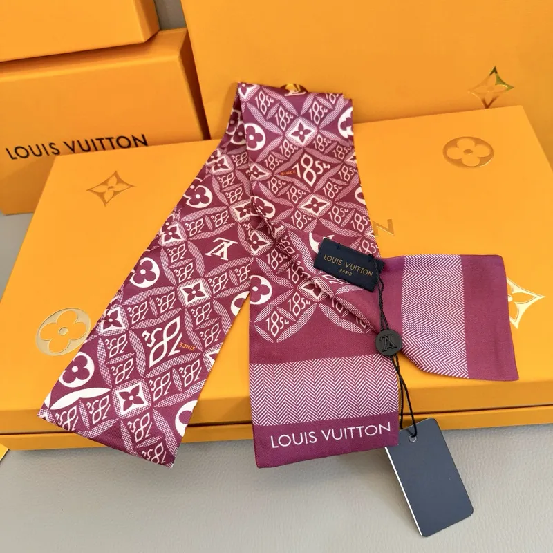 Louis Vuitton Scarf Small scarf decorate the bag scarf strap #A48597