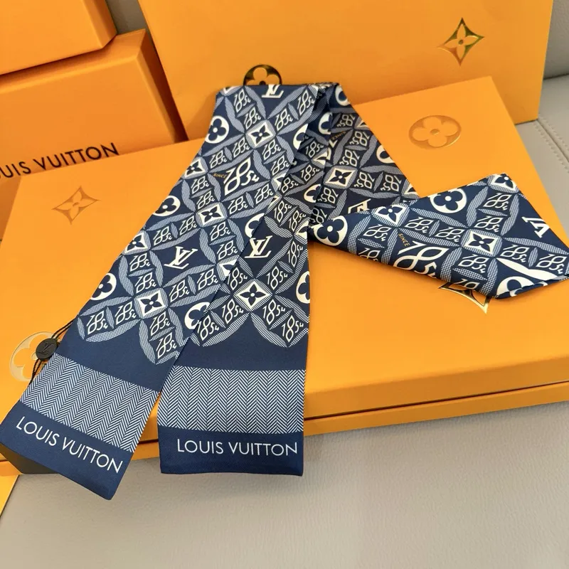 Louis Vuitton Scarf Small scarf decorate the bag scarf strap #A48597