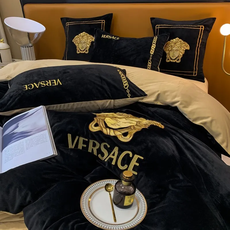 Versace Bedding Quilt Cover Pillowcase Bed Sheet Pillow #A48478