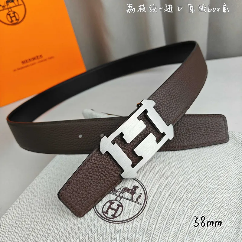 Hermes AAA+ Belts Luxury Design Fashion Original leather  Genuine packaging width:3.8cm #A53976