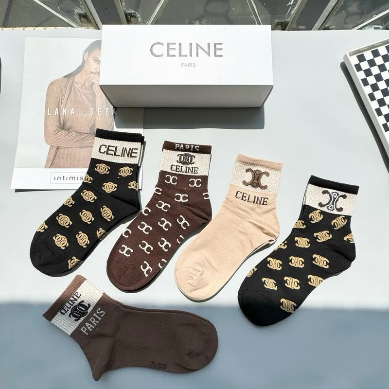 Celine socks Five pairs per box #A51574 Celine socks Five pairs per box #A51574