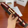 BALLY AAA+ belts Luxury Leather Belts Smooth Buckle Designer Belt width:3.4cm #A54014
