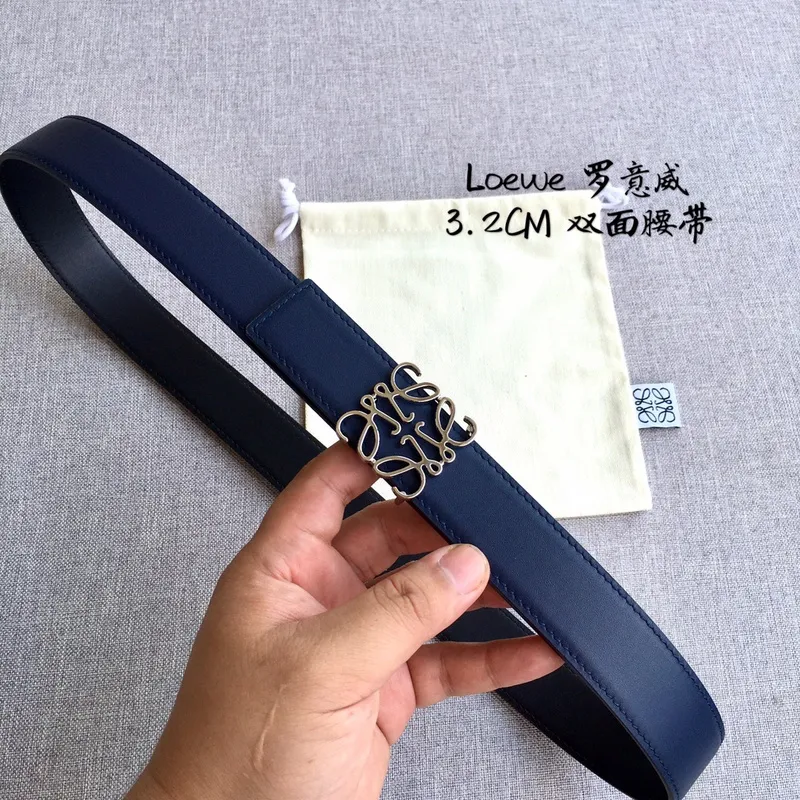 Loewe Leather Belts Luxury Design Fashion Original leather Genuine packaging width:3.2cm #A54000