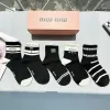 Miumiu socks Five pairs per box #A51573