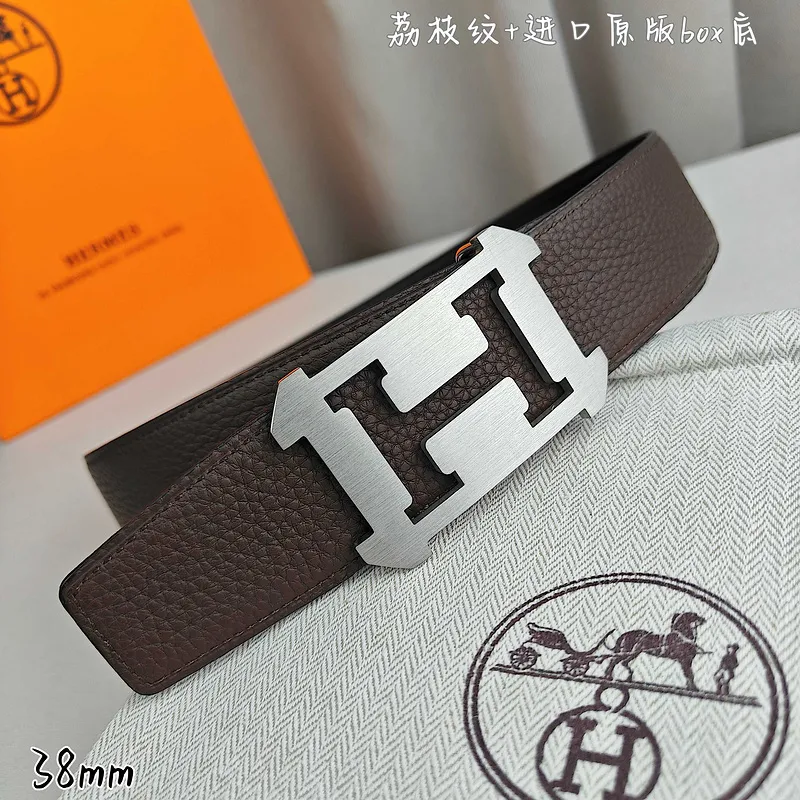 Hermes AAA+ Belts Luxury Design Fashion Original leather  Genuine packaging width:3.8cm #A53976