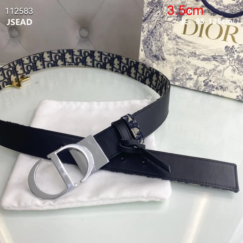 D-ior AAA+ Leather belts for Men W3.5cm #999931602 D-ior AAA+ Leather belts for Men W3.5cm #999931602