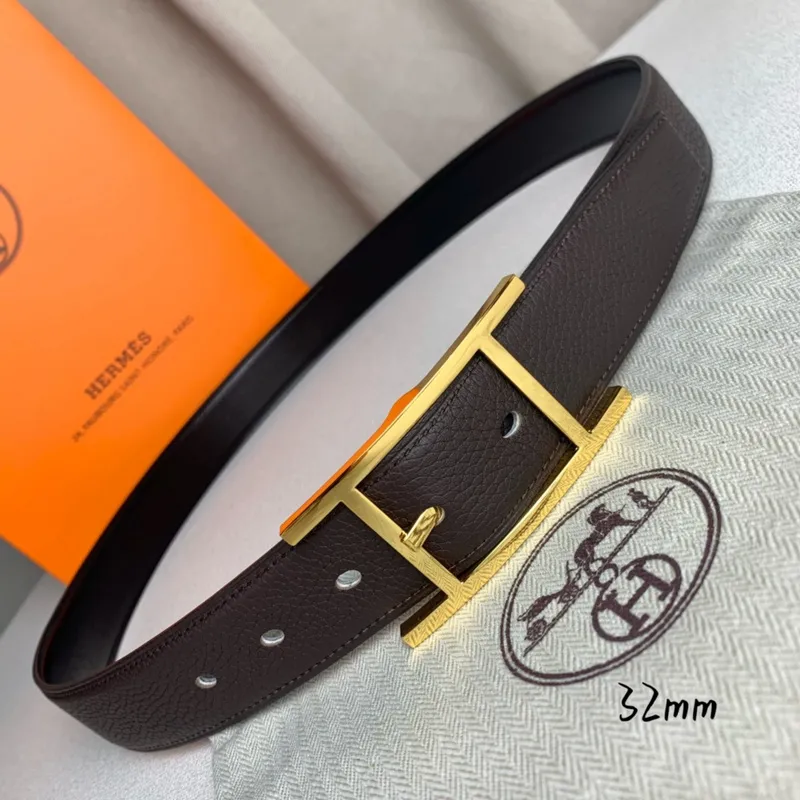 Hermes AAA+ Belts Luxury Design Fashion Original leather  Genuine packaging width:3.2cm #A53975
