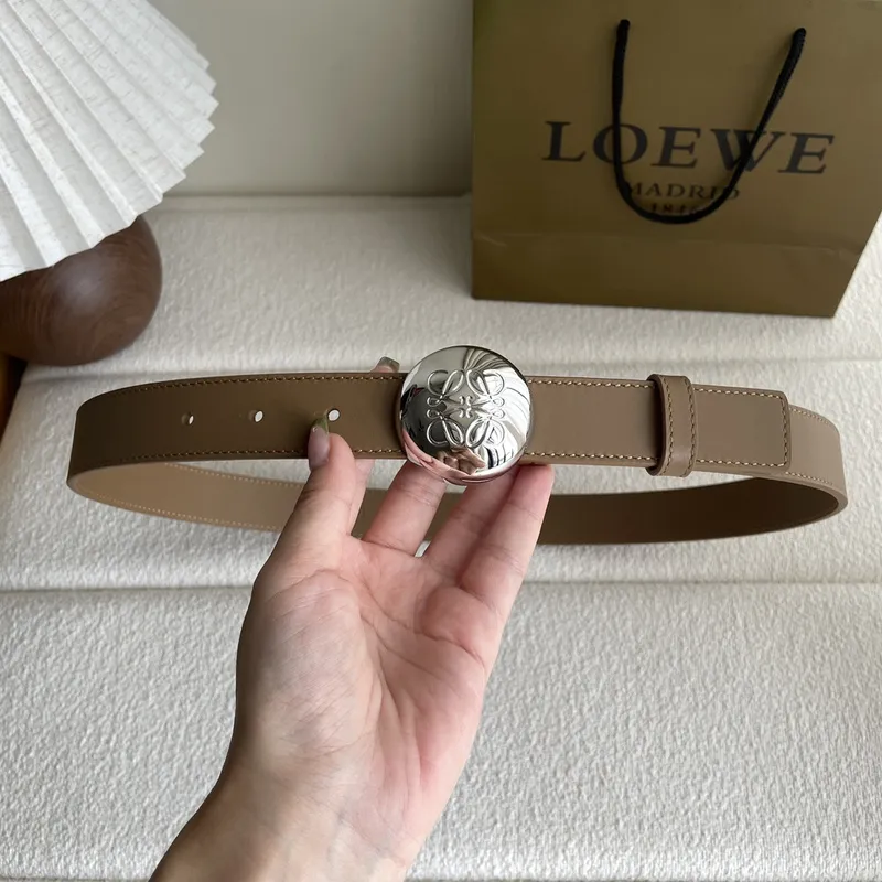 Loewe Leather Belts Luxury Design Fashion Original leather Genuine packaging width:3.2cm #A54001