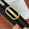 BALLY AAA+ belts Luxury Leather Belts Smooth Buckle Designer Belt width:3.4cm #A54014