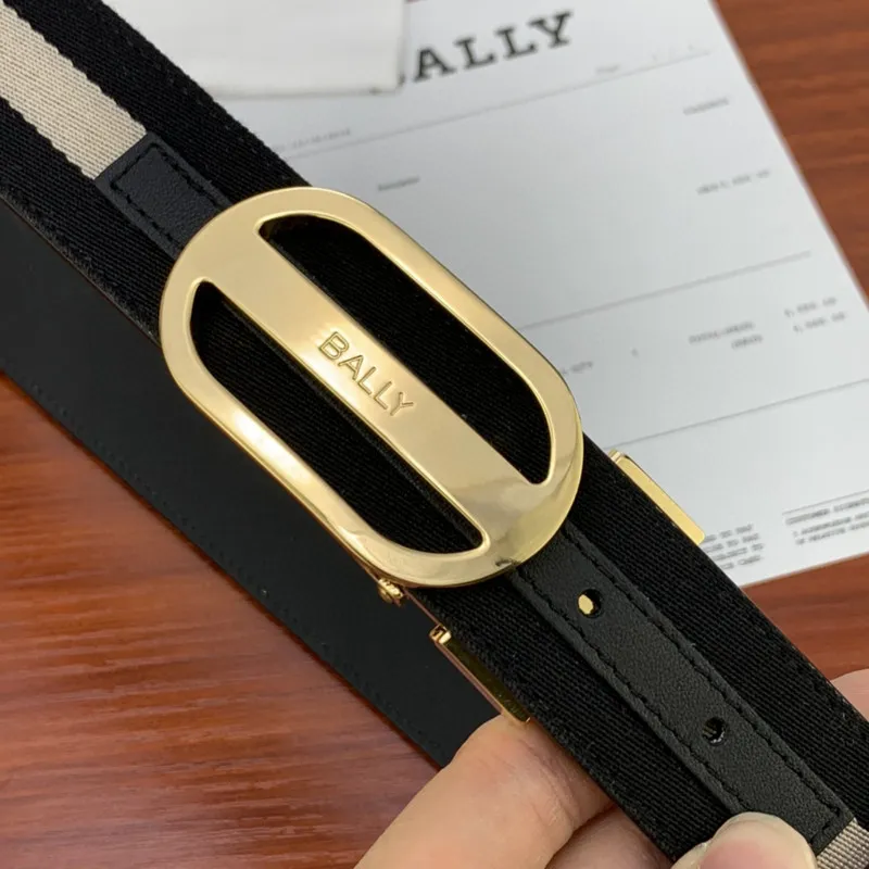 BALLY AAA+ belts Luxury Leather Belts Smooth Buckle Designer Belt width:3.4cm #A54014