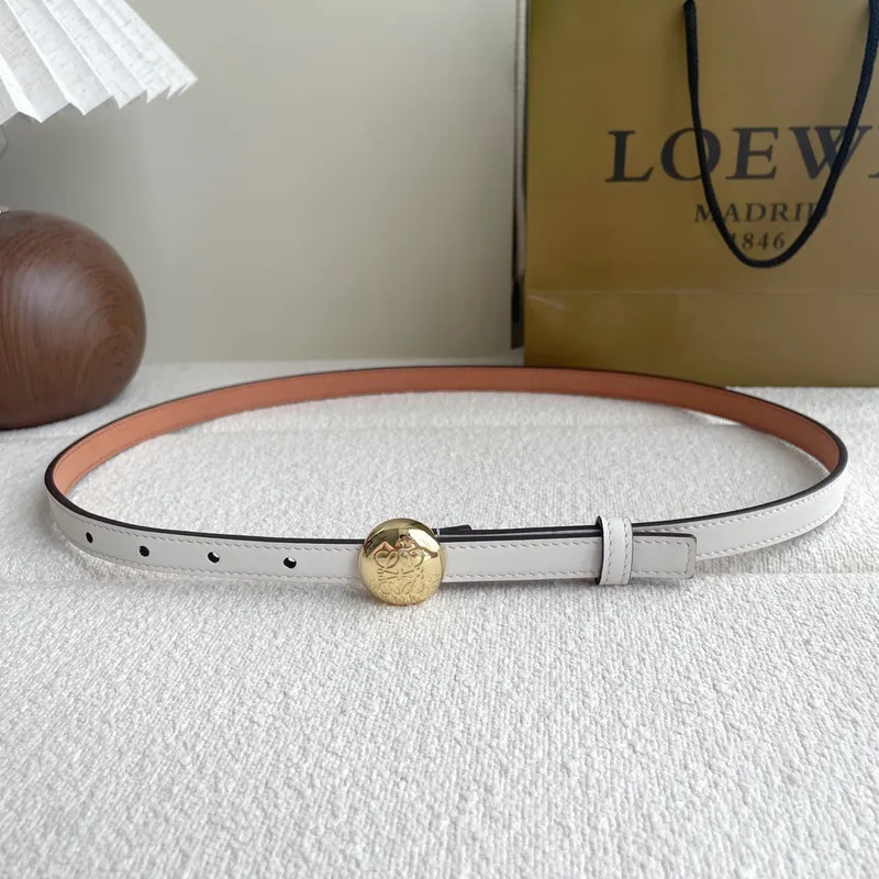 Loewe Leather Belts Luxury Design Fashion Original leather Genuine packaging width:1.5cm #A53999