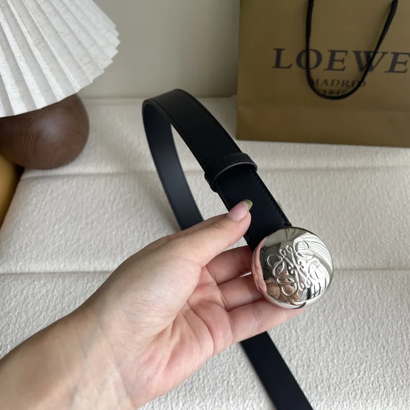 Loewe Leather Belts Luxury Design Fashion Original leather Genuine packaging width:3.2cm #A54001