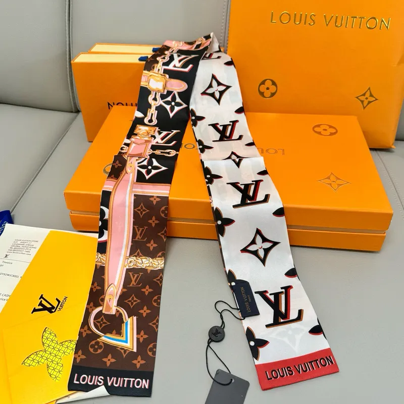 Louis Vuitton Scarf Small scarf decorate the bag scarf strap #A48602