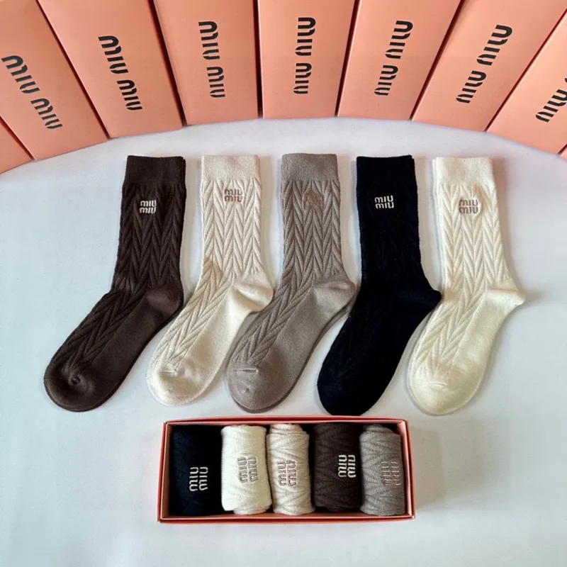 Miumiu socks Five pairs per box #A51572