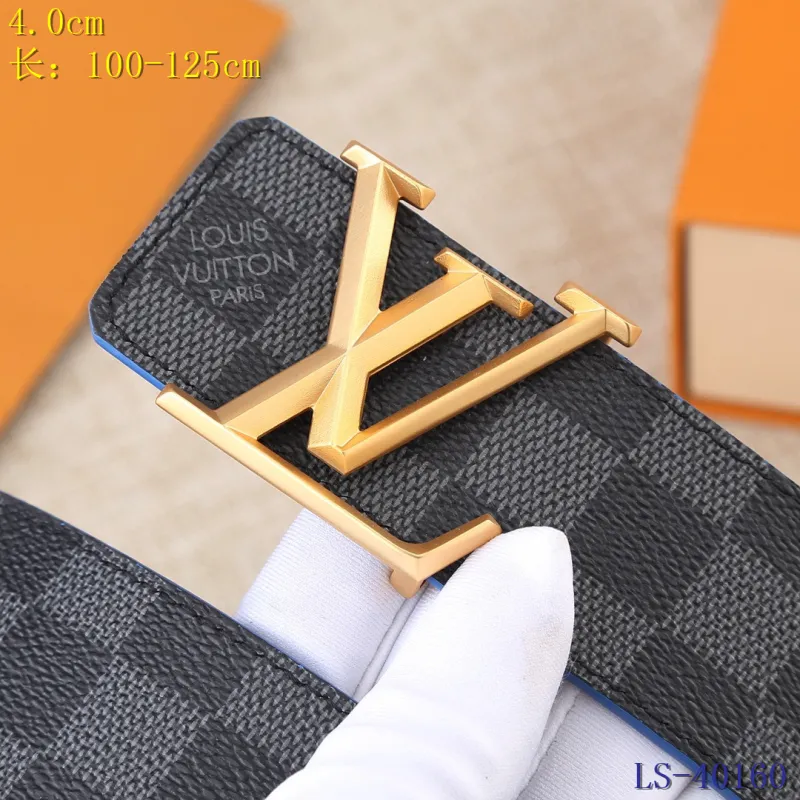 Mens Louis Vuitton AAA+ reversible Leather Belts W4cm #9129990