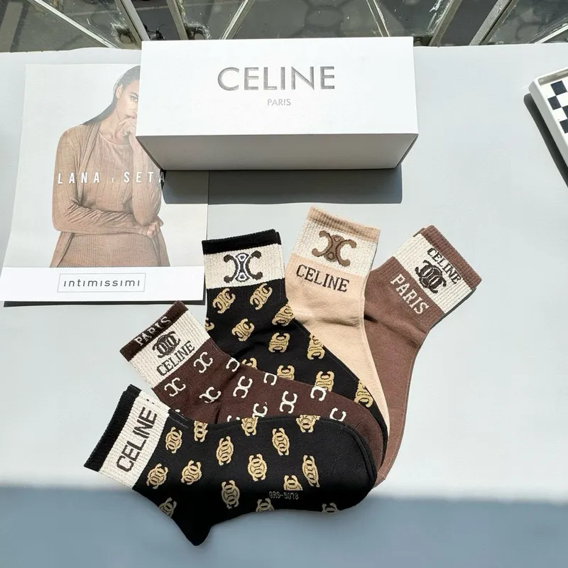 Celine socks Five pairs per box #A51574 Celine socks Five pairs per box #A51574