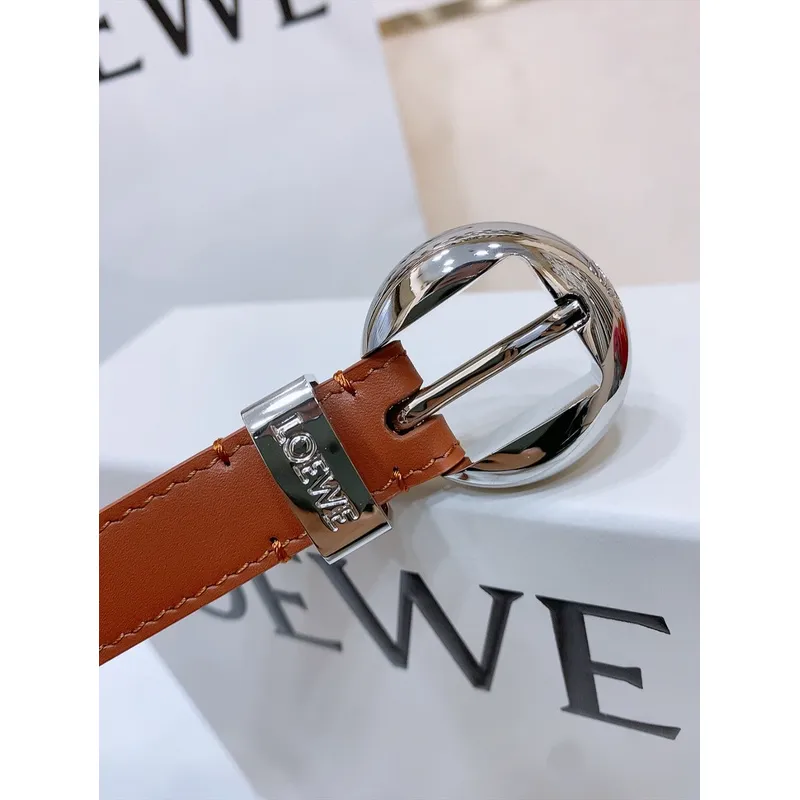 Loewe Leather Belts Luxury Design Fashion Original leather Genuine packaging width:2.0cm #A53996