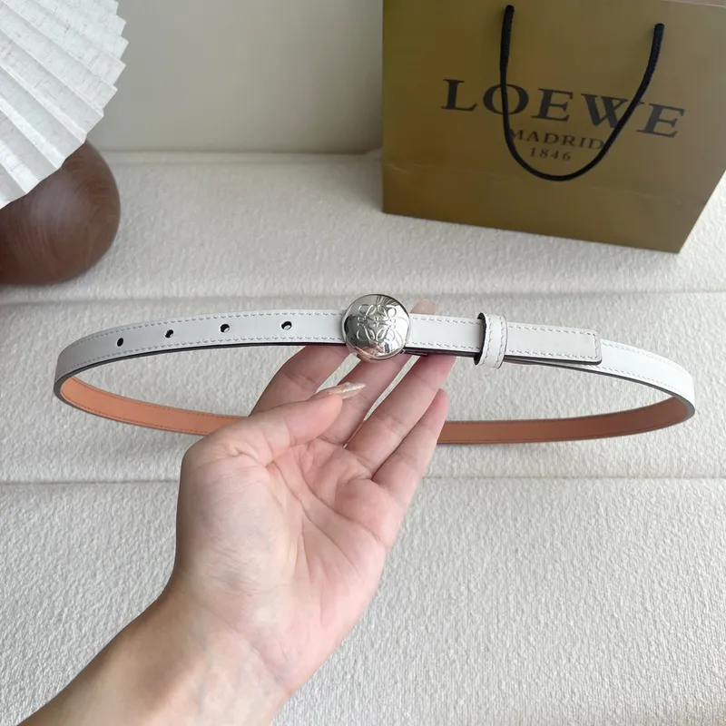 Loewe Leather Belts Luxury Design Fashion Original leather Genuine packaging width:1.5cm #A53999
