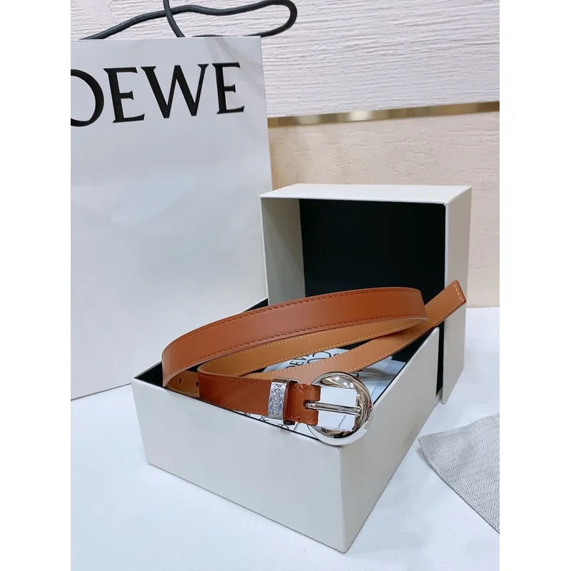 Loewe Leather Belts Luxury Design Fashion Original leather Genuine packaging width:2.0cm #A53996