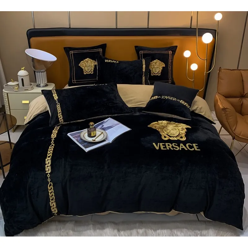 Versace Bedding Quilt Cover Pillowcase Bed Sheet Pillow #A48478