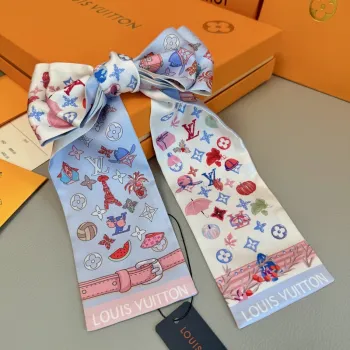 Louis Vuitton Scarf Small scarf decorate the bag scarf strap #A48593
