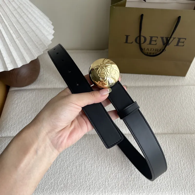 Loewe Leather Belts Luxury Design Fashion Original leather Genuine packaging width:3.2cm #A54001