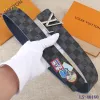 Mens Louis Vuitton AAA+ reversible Leather Belts W4cm #9129990