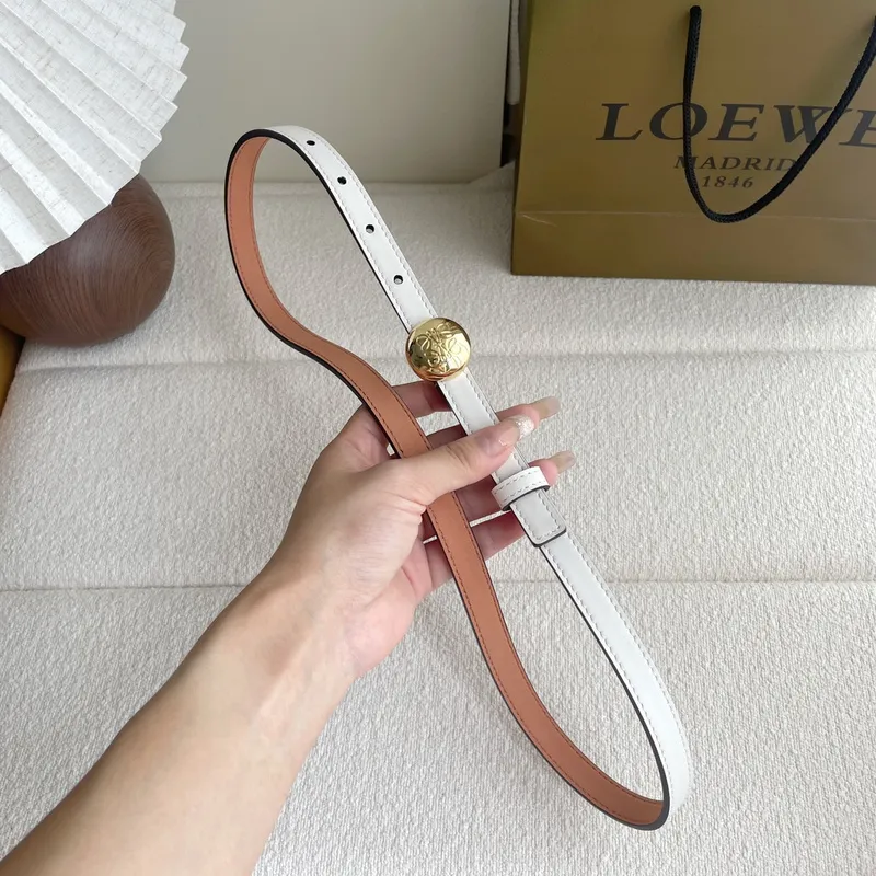 Loewe Leather Belts Luxury Design Fashion Original leather Genuine packaging width:1.5cm #A53999
