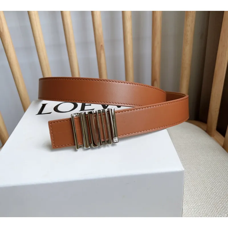 Loewe Leather Belts Luxury Design Fashion Original leather Genuine packaging width:2.8cm #A53998