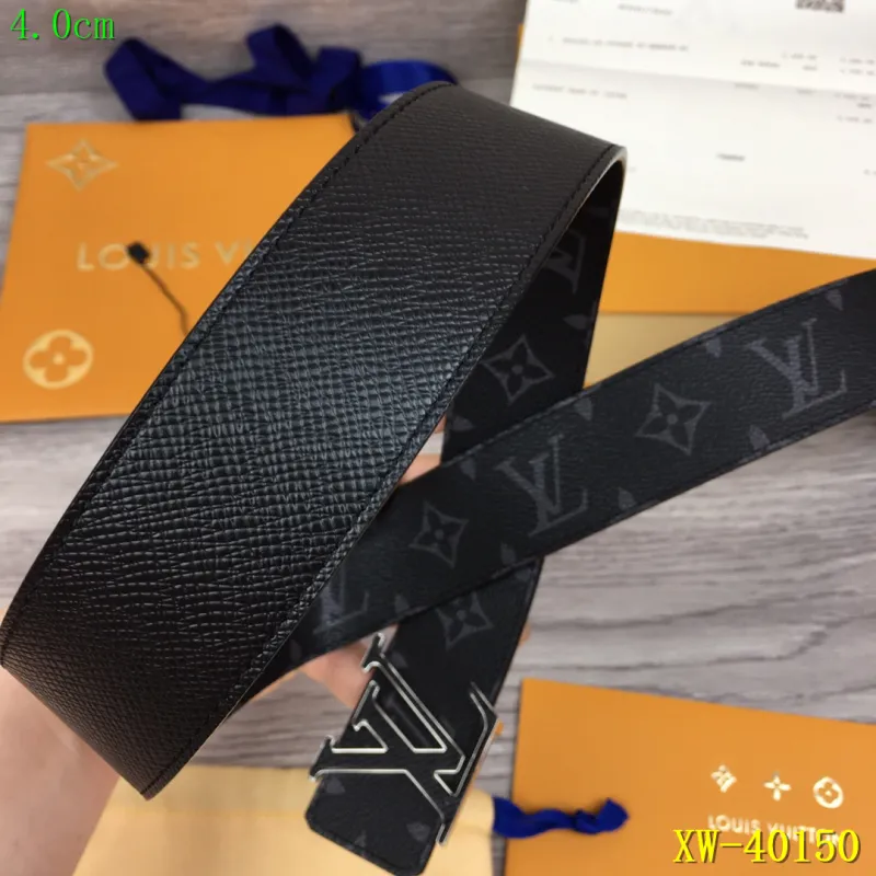 Mens 2019 Louis Vuitton AAA+ leather Belts W4.0cm #9124423 Mens 2019 Louis Vuitton AAA+ leather Belts W4.0cm #9124423