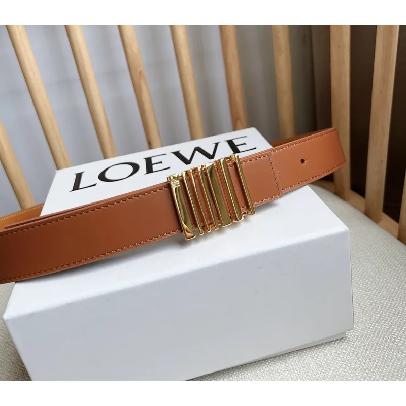 Loewe Leather Belts Luxury Design Fashion Original leather Genuine packaging width:2.8cm #A53998
