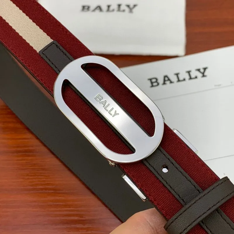 BALLY AAA+ belts Luxury Leather Belts Smooth Buckle Designer Belt width:3.4cm #A54014