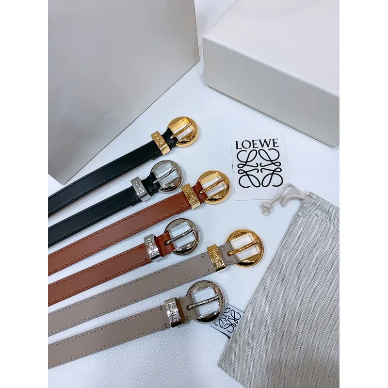Loewe Leather Belts Luxury Design Fashion Original leather Genuine packaging width:2.0cm #A53996