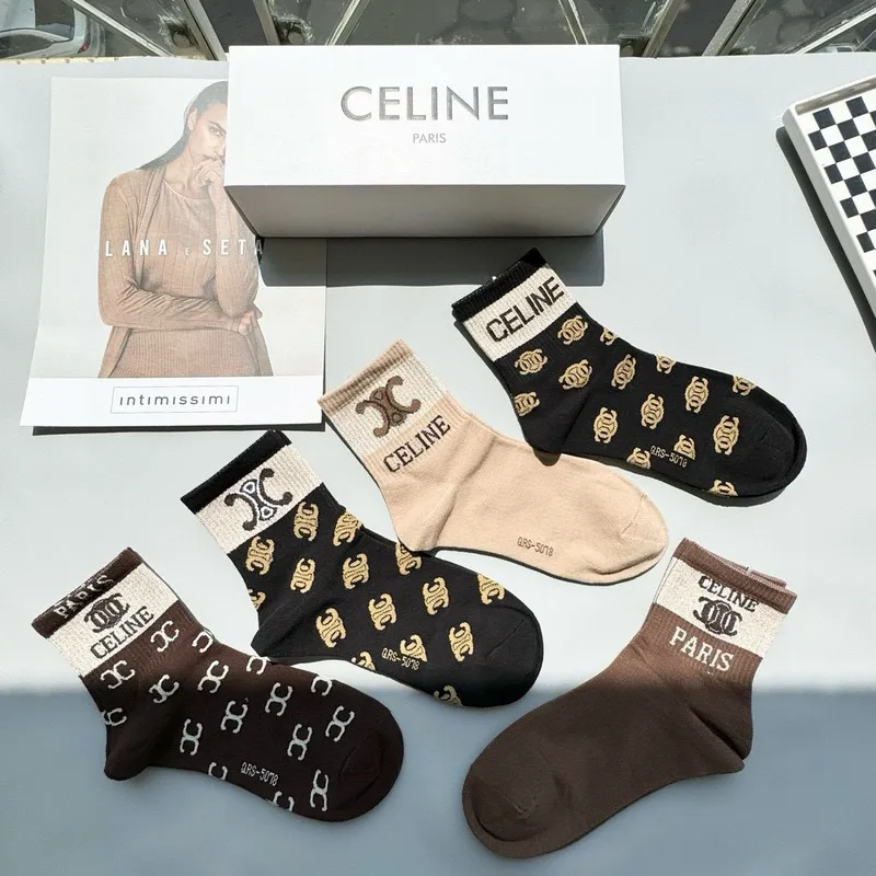 Celine socks Five pairs per box #A51574 Celine socks Five pairs per box #A51574