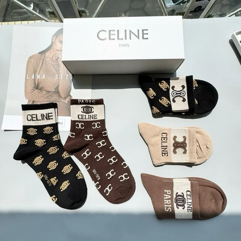 Celine socks Five pairs per box #A51574 Celine socks Five pairs per box #A51574