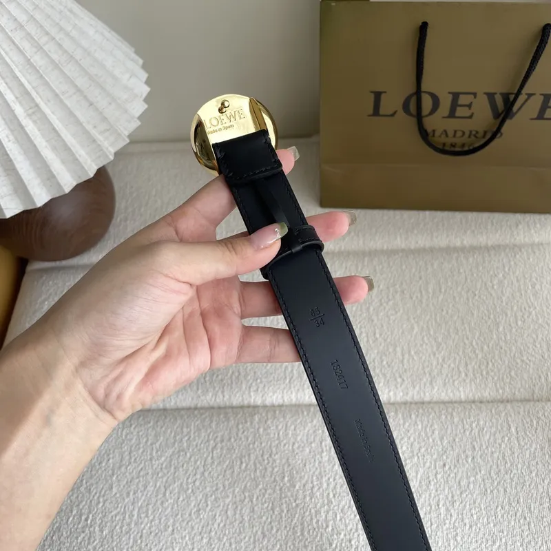 Loewe Leather Belts Luxury Design Fashion Original leather Genuine packaging width:3.2cm #A54001