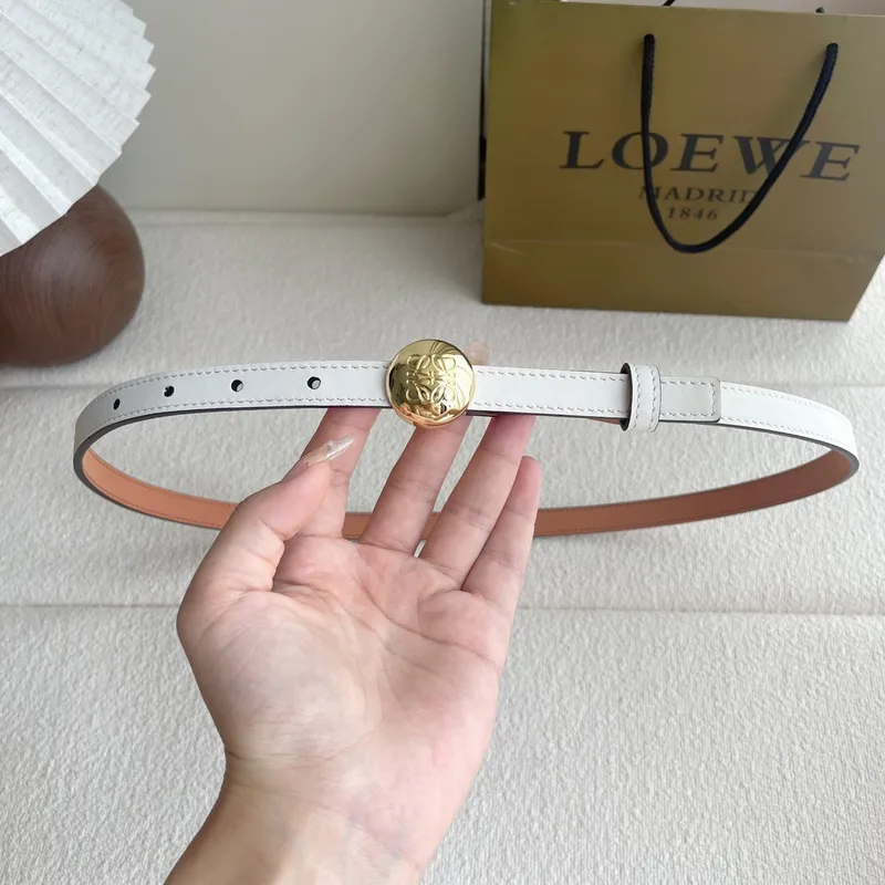 Loewe Leather Belts Luxury Design Fashion Original leather Genuine packaging width:1.5cm #A53999