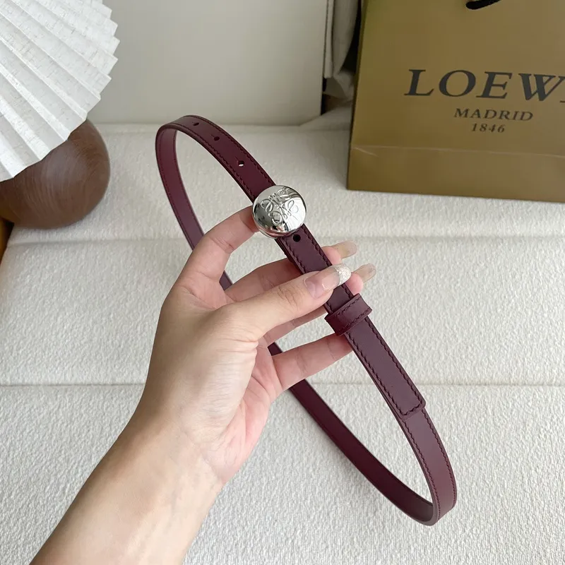 Loewe Leather Belts Luxury Design Fashion Original leather Genuine packaging width:1.5cm #A53999