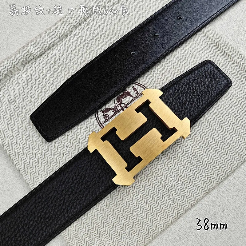 Hermes AAA+ Belts Luxury Design Fashion Original leather  Genuine packaging width:3.8cm #A53976