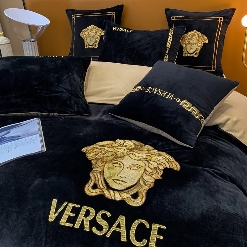 Versace Bedding Quilt Cover Pillowcase Bed Sheet Pillow #A48478