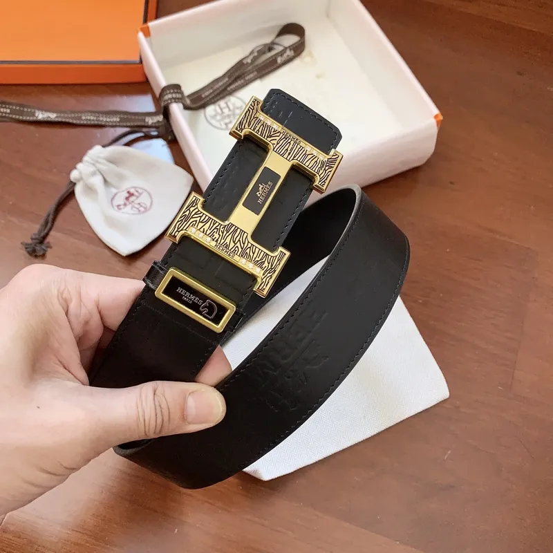 Hermes AAA+ Belts Luxury Design Fashion Original leather  Genuine packaging width:3.8cm #A53979