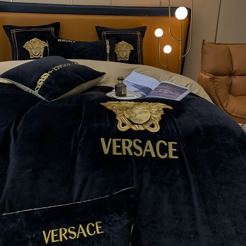 Versace Bedding Quilt Cover Pillowcase Bed Sheet Pillow #A48478