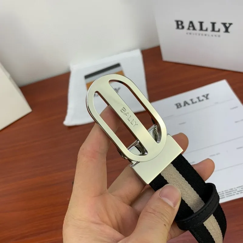 BALLY AAA+ belts Luxury Leather Belts Smooth Buckle Designer Belt width:3.4cm #A54014